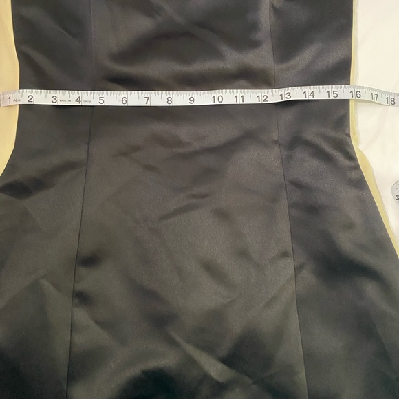 🆕 Dead Stock! VTG SCOTT McCLINTOCK Black and Champagne Strapless Ball Gown 12 - Picture 13 of 14